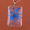 Rectangle Alloy Glass Pendants GLAA-Q047-23x33-05AB-2