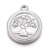 Non-Tarnish 304 Stainless Steel Pendants STAS-H117-19P-1