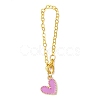 Heart Alloy Enamel Pendant Decoration HJEW-JM01459-4