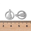 304 Stainless Steel Charms STAS-F300-02P-3