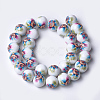 Printed & Spray Painted Glass Beads GLAA-S047-02C-03-2