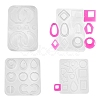 4Pcs Geometry/Teardrop/Letter Pendant & Links Silicone Molds DIY-LS0003-21-1