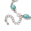 Alloy Resin Oval Link Chain Bracelets for Women BJEW-JB10131-4