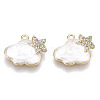 Brass Micro Pave Cubic Clear Zirconia Charms X-KK-N232-134-NF-1