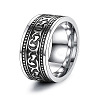 316 Titanium Steel Finger Ring with Enamel for Men PW-WG56139-06-1