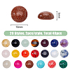 SUPERFINDINGS 40Pcs 20 Styles Natural & Synthetic Mixed Gemstone Cabochons G-FH0001-90-2