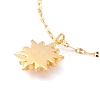 Cubic Zirconia Sun Pendant Necklace for Women X-NJEW-F292-04G-3