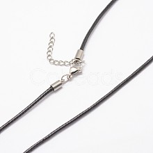 Waxed Cord Necklace Making X-NJEW-L438-02