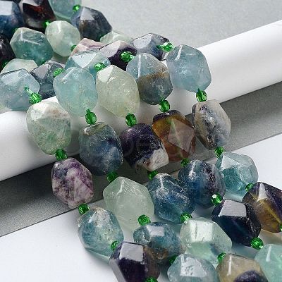 Natural Fluorite Beads Strands G-C182-15-02-1