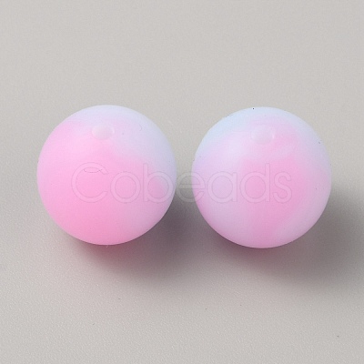 Luminous Round Food Grade Silicone Beads SIL-TAC0007-04L-1