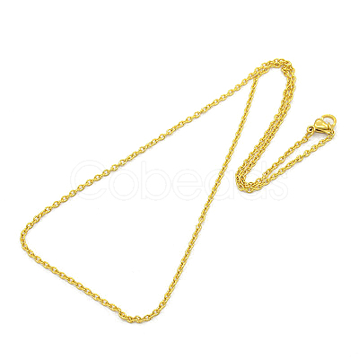 Unisex 304 Stainless Steel Cable Chain Necklaces STAS-O037-83-1