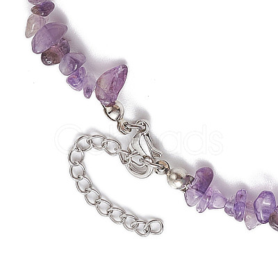 Natural Gemstone Beads Anklets AJEW-AN00583-12-1