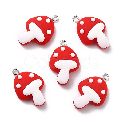 Autumn Theme Resin Pendants RESI-C002-10-1