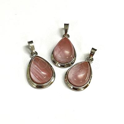 Cherry Quartz Glass Pendants G-L512-C11-1