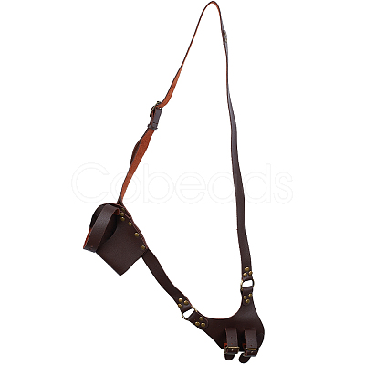 PU Leather with Alloy Waist Fencing Sheath AJEW-WH0419-03A-1