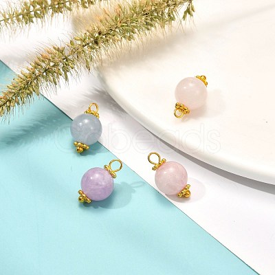 Natural Aquamarine & Rose Quartz & Amethyst Pendants X-PALLOY-JF00894-1