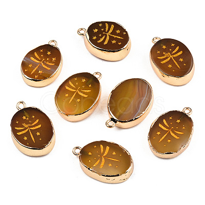 Natural Agate Pendants G-N326-153D-1