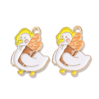 Alloy Enamel Pendants ENAM-O001-08C-G-1