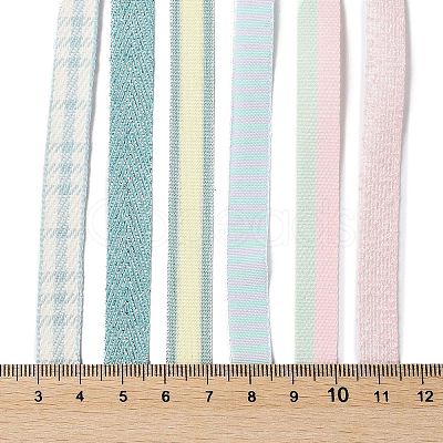 18 Yards 6 Styles Polyester Ribbon SRIB-Q022-F04-1