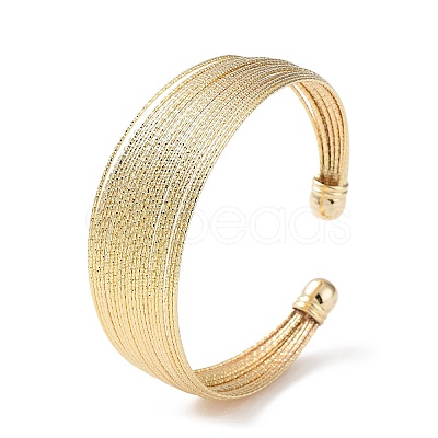 Brass Open Cuff Bangles BJEW-A144-01C-1