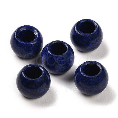 Synthetic Gemstone Imitation Lapis Lazuli European Beads G-R488-01L-1