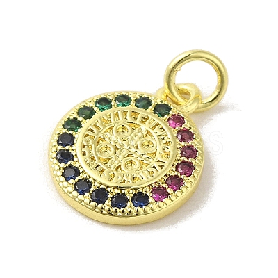 Brass Micro Pave Cubic Zirconia Charms KK-M283-21B-02-1