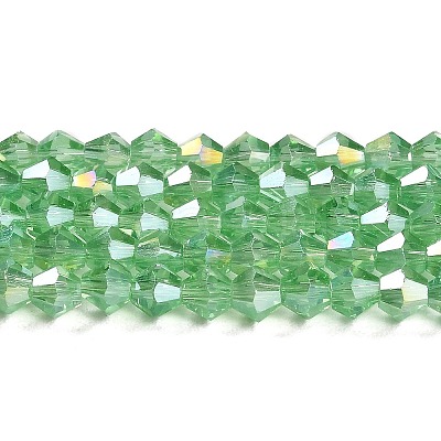 Transparent Electroplate Glass Beads Strands EGLA-A039-T4mm-B24-1