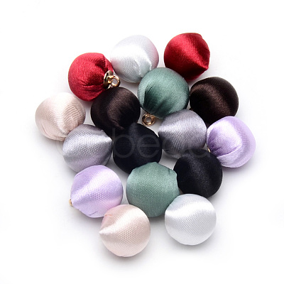 Handmade Polyester Cloth Fabric Covered Pendants WOVE-S108-18-1