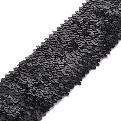 Sparkle Polyester Plastic Paillette Elastic Chain Rolls OCOR-XCP0001-61-1