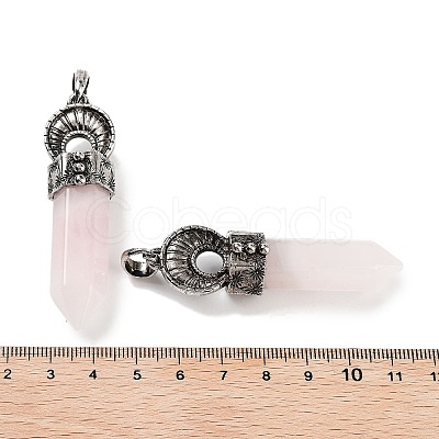 Natural Rose Quartz Pointed Big Pendants G-Q163-02AS-08-1