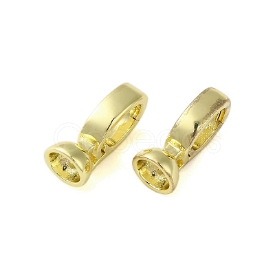 Brass Fold Over Clasps KK-B089-01G-1