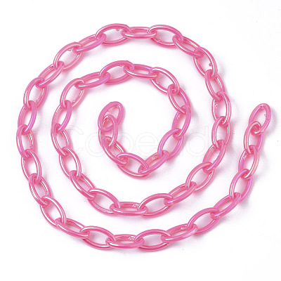 Acrylic Opaque Cable Chains X-PACR-N009-001G-1