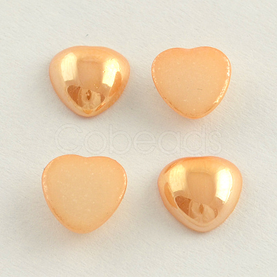 Pearlized Plated Opaque Glass Cabochons PORC-S800-6mm-M-1