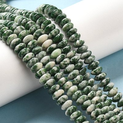 Natural Green Spot Beads Strands G-Z030-A03-01-1