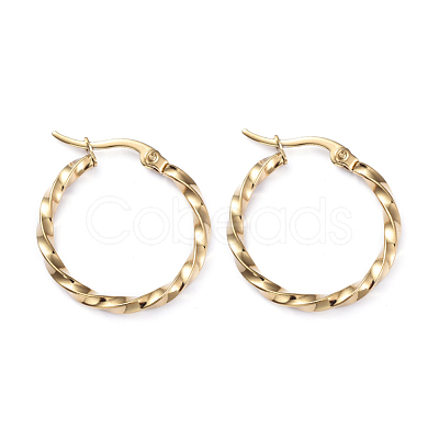 201 Stainless Steel Hoop Earrings EJEW-I245-07B-1