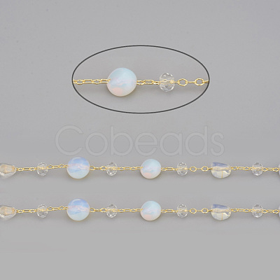 Handmade Opalite Beaded Chains CHC-I031-11C-1