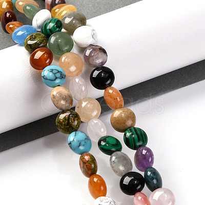 Natural Mixed Gemstone Beads Strands G-T047-A07-01-1