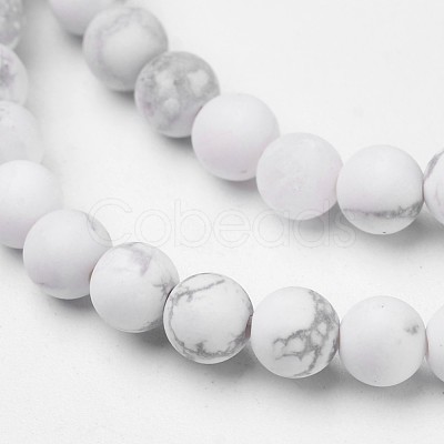 Natural Howlite Beads Strands G-D809-16-4mm-1