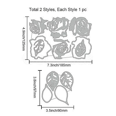 Carbon Steel Cutting Dies Stencils DIY-WH0309-1079-1