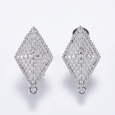 Alloy Stud Earring Findings PALLOY-F201-13-1