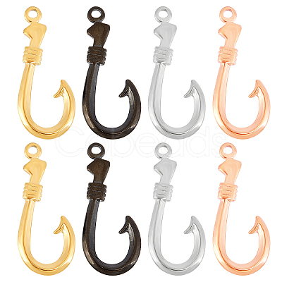 Unicraftale 8Pcs 4 Colors 304 Stainless Steel Hook and S-Hook Clasps STAS-UN0021-47-1