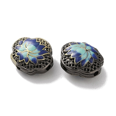 Brass Enamel Beads KK-M284-16AB-1