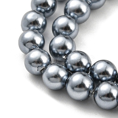 Electroplated Shell Pearl Beads Strands SHEL-F008-03A-11-1