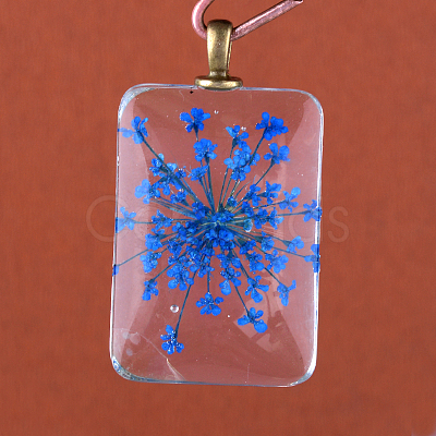 Rectangle Alloy Glass Pendants GLAA-Q047-23x33-05AB-1