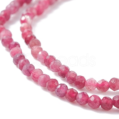 Natural Red Tourmaline Beads Strands G-A021-01A-1