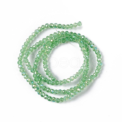 Electroplate Glass Beads Strands X-EGLA-R048-2mm-10-1