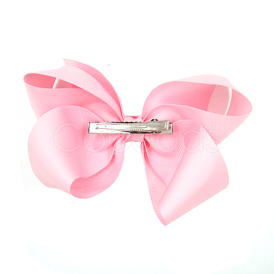 Grosgrain Bowknot Alligator Hair Clips OHAR-Q096-M-1