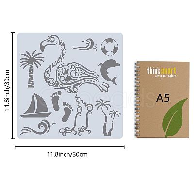 PET Plastic Drawing Painting Stencils Templates DIY-WH0244-097-1