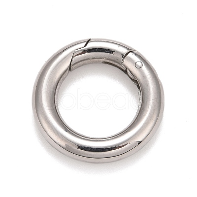 Non-Tarnish 304 Stainless Steel Spring Gate Rings STAS-M296-01P-C-1