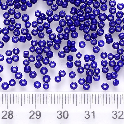 8/0 Baking Paint Glass Round Seed Beads SEED-S036-01B-07-1